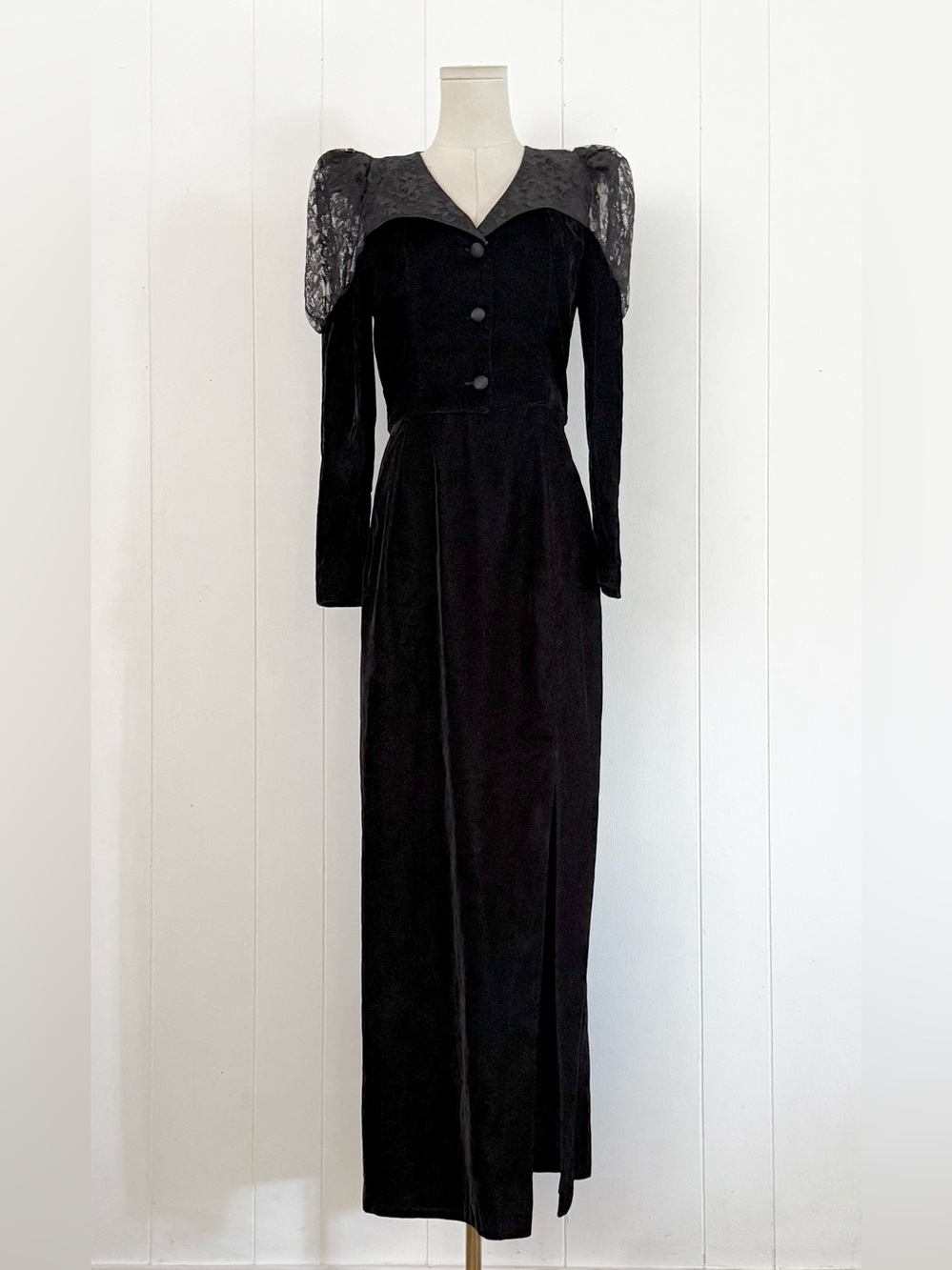 VTG Jessica McClintock Gunne Sax Velvet Lace Up Dress Steppin Out Crop Jacket